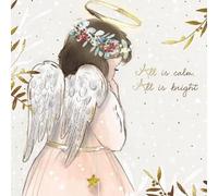 GBCC Lot de 10 cartes de Noël caritatives - Prière festive d'ange - Finition feuille d'or - Cartes de vœux de qualité supérieure avec enveloppes - Soutien aux organismes de bienfaisance britanniques