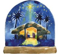 GBCC Lot de 6 cartes de Noël caritatives - Cartes de Noël caritatives avec une scène religieuse de la Nativité - Cartes de Noël respectueuses de l'environnement avec enveloppes