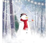 GBCC Lot de cartes de Noël caritatives de 10 - Cartes de Noël caritatives premium - Bonhomme de neige festif et rouge-gorge - Lot écologique avec enveloppes - Soutien aux œuvres de charité du