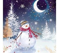 GBCC Lot de cartes de Noël caritatives Pack de 6 - Bonhomme de neige festif dans la neige - Pack de cartes de vœux premium avec enveloppes - Soutien aux œuvres caritatives du Royaume-Uni