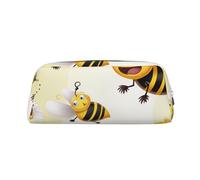 GBCDEDSL Flying Bees Trousse à crayons en cuir avec fermeture éclair tridimensionnelle en PVC Motif croix, Argenté., Taille unique, Sac à vêtements de voyage