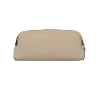 GBCDEDSL Trousse à crayons en cuir avec bordure en forme de pomme de pin entièrement imprimée en PVC avec fermeture éclair tridimensionnelle, doré, Taille unique, Sac à vêtements de voyage