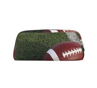 GBCDEDSL Trousse à crayons en cuir avec fermeture éclair tridimensionnelle en PVC imprimé football américain, Argenté., Taille unique, Sac à vêtements de voyage