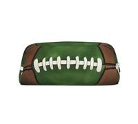GBCDEDSL Trousse à crayons en cuir avec fermeture éclair tridimensionnelle en PVC imprimé motif croix vert football, Argenté., Taille unique, Sac à vêtements de voyage