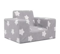 GBCDSWBR Canapé enfant gris clair étoiles mini fauteuil peluche mousse | Housse amovible, lavable, légère, confortable pour lire et jouer