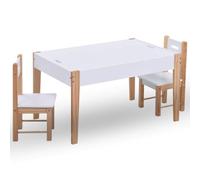 GBCDSWBR Ensemble de sièges pour enfants, table pour enfant avec 2 chaises | Construction solide en MDF, compartiment de rangement pratique, idéal pour jouer et apprendre