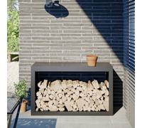 GBCDSWBR Étagère à bûches de cheminée en acier, aide à l'empilage du bois | Structure en métal robuste, favorise la circulation de l'air, design compact