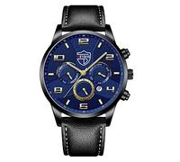 Gbd200sm-1a5 Montre à quartz analogique décontractée en cuir pour homme, a, taille unique