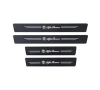 GBEDIKMS 4 Pièces Protections de Seuil de Porte de Voiture pour Alfa Romeo Mito 147 156 159 166, Autocollant de Seuil de Porte Fibre Carbone Accessoires Style,Bla-CK