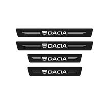 GBEDIKMS 4 Pièces Protections de Seuil de Porte de Voiture pour Dacia Duster Logan Sandero Lodgy Dokker Stepway Mcv 2, Autocollant de Seuil de Porte Fibre Carbone Accessoires Style,Bla-CK