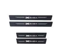 GBEDIKMS 4 Pièces Protections de Seuil de Porte de Voiture pour Dacia Sandero III/Sandero Stepway III 2021-2023 2024, Autocollant de Seuil de Porte Fibre Carbone Accessoires Style,Bla-CK