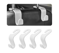 GBEDIKMS Crochets de Rangement de Voiture 4 Pièces pour VW T6.1 California Transporter T7 Multivan, Crochets pour Dossier de Siège de Voiture Accessoires de Voiture,White