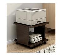 GBEVAUEIO Étagère Chariot d'imprimante Laser Mobile en Bois avec Stockage Ouvert, Grand Support de Machine, Table roulante for Le Bureau et la Maison (Marron foncé) Industriel