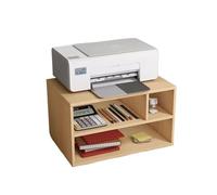 GBEVAUEIO Étagère Étagère d'imprimante de Bureau, Petite étagère Rangement en Bois Double for copieur, Organisateur Hauteur Industriel(Yellow)