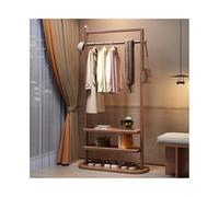 GBEVAUEIO Intérieur Porte-Manteau en Bois Massif, Chambre à Coucher, Petit ménage, Salon, Cintre Simple, hôtel, Famille d'accueil, Nouveau Cintre de Style Chinois Décoration(Walnut)