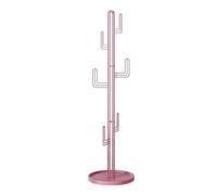 GBEVAUEIO Intérieur Porte-Manteaux autoportant avec Base Ronde Stable en Forme de Cactus for vêtements, Chapeaux, Sacs Décoration(Pink)