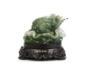 GBEVAUEIO Intérieur Statue de Crapaud Chinois en résine à 3 Pattes, décoration de la Maison, Crapaud d'argent, Grenouille Porte-Bonheur, décoration de Fortune pour la méditation(Petit)