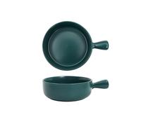 GBEVAUEIO Lasagnes Bol de riz cuit au four 500ML, bol à salade fruits en céramique, cuisson poignée unique, poêle, petit déjeuner domestique, assiette pour Tartes(Green)