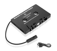 Gbformat Adaptateur de Cassette Voiture Bluetooth 5.0, Cassette vers AUX sans Fil Universel Adaptateur vec Microphone Intégré pour des Appels en Mains Libres,pour DVD Radio