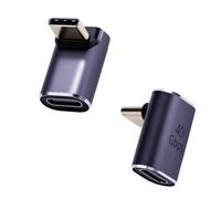 Gbformat USB4.0 40Gbps USB C Adaptateur à 90 Degrés C Mâle à C Femelle USB C Adaptateur Extender Type C Connecteur Transfert Données PD100W Charge Rapide et 8K@60Hz Passage pour Laptop(2PCS)