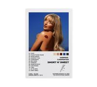 GBFRE Poster Sabrina Carpenter Short N' Sweet Music Album Poster sur toile pour décoration de chambre à coucher, bureau, bureau, cadeau sans cadre, 50 x 75 cm