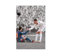 GBFRE Poster sur toile Cristiano Ronaldo, Lionel Messi - Décoration pour chambre à coucher, bureau, chambre - Cadeau - 30 x 45 cm