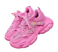 GBGRHM Baskets épaisses à plateforme pour femmes et filles, chaussures de marche confortables et tendance avec soutien de la voûte plantaire, légères pour les voyages et les cadeaux, Orange/jaune, 40