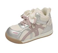 GBGRHM Y2K Baskets d'hiver à plateforme pour femme avec doublure en fourrure chaude et confortable, argenté/rose, 36 EU