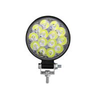 GBGWRMRYX Ensemble Eclairage Avant Feu Antibrouillard LED Rond Universel 12V 24V 42W 48W 14LED 16SMD Phare Tout-Terrain pour Camion Projecteur(1pcs Round)