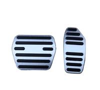 GBGWRMRYX Pédale Frein d'embrayage pour X-Trail pour Xtrail X pour Trail T32 T33 2014-2023 Pédales Frein D'accélérateur Plaquettes Couverture Carburant Pédales(Silver AT 2pcs)