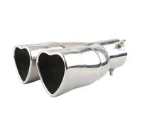 GBGWRMRYX Sortie Échappement De Queue d'amour Universel Diamètre D'entrée 63Mm Couvercle Décoratif Modifié en Acier Inoxydable Embout Échappement(Silver Straight)