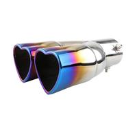 GBGWRMRYX Sortie Échappement De Queue d'amour Universel Diamètre D'entrée 63Mm Couvercle Décoratif Modifié en Acier Inoxydable Embout Échappement(Burnt Blue Straight)