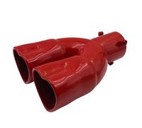 GBGWRMRYX Sortie Échappement De Queue d'amour Universel Diamètre D'entrée 63Mm Couvercle Décoratif Modifié en Acier Inoxydable Embout Échappement(Red Straight)