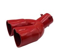 GBGWRMRYX Sortie Échappement De Queue d'amour Universel Diamètre D'entrée 63Mm Couvercle Décoratif Modifié en Acier Inoxydable Embout Échappement(Red Bent)