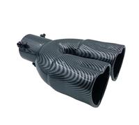 GBGWRMRYX Sortie Échappement De Queue d'amour Universel Diamètre D'entrée 63Mm Couvercle Décoratif Modifié en Acier Inoxydable Embout Échappement(Carbon Straight)