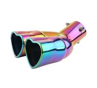 GBGWRMRYX Sortie Échappement De Queue d'amour Universel Diamètre D'entrée 63Mm Couvercle Décoratif Modifié en Acier Inoxydable Embout Échappement(Colorful Bent)