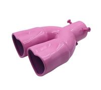 GBGWRMRYX Sortie Échappement De Queue d'amour Universel Diamètre D'entrée 63Mm Couvercle Décoratif Modifié en Acier Inoxydable Embout Échappement(Pink Straight)