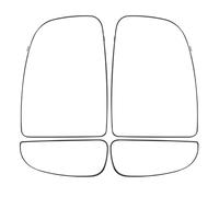 GBGWRMRYX Verre Rétroviseur pour Ram pour ProMaster 2014-2023 Rétroviseur Gauche Droit Chauffant Côté Conducteur Passager Supérieur Inférieur Rétroviseur Latéral Chauffant(Upper and Lower Pair)