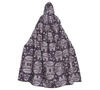gbhJGK Cape à capuche d'Halloween - Adulte Unisexe Dessin animé mignon éléphant imprimé Cosplay Robe pour sorcière, Jedi, Magicien, Magicien