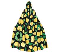 gbhJGK Cape à capuche d'Halloween - Adulte Unisexe Imprimé Citron Fruit Cosplay Robe pour Sorcière, Jedi, Magicien, Magicien