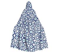 gbhJGK Cape d'Halloween à capuche - Cape - Adulte unisexe - Imprimé mauvais œil - Robe de costumade pour sorcière, jedi, magicien