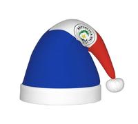 gbhJGK Chapeau de Noël festif pour enfants - Chapeau de Père Noël doux avec imprimé drapeau du Paraguay, couvre-chef unisexe pour Noël, Nouvel An