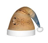 gbhJGK Chapeau de Noël festif pour enfants - Chapeau de Père Noël doux avec pyramide égyptienne dans le désert, couvre-chef unisexe pour Noël, Nouvel An