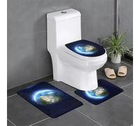 gbhJGK Ensemble de 3 tapis de salle de bain en flanelle pour coiffeuse et salle de bain principale et salle de bain