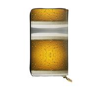 gbhJGK Firefighter Axe Portefeuille en cuir imprimé drapeau rouge - Pochette légère à deux volets avec porte-cartes et poche pour pièces de monnaie - Design tendance fin, Papier peint à la bière