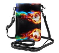 gbhJGK Petit sac à main pour téléphone portable imprimé batteur - Sac à bandoulière en cuir pour un usage quotidien, les voyages et le shopping, Ballon de football Fire Dragon Roll, Taille unique