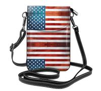 gbhJGK Petit sac à main pour téléphone portable imprimé batteur - Sac à bandoulière en cuir pour un usage quotidien, les voyages et le shopping, Drapeau américain vintage, Taille unique
