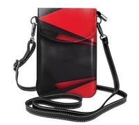 gbhJGK Petit sac à main pour téléphone portable imprimé batteur - Sac à bandoulière en cuir pour un usage quotidien, les voyages et le shopping, rouge/noir, Taille unique