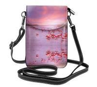 gbhJGK Petit sac à main pour téléphone portable imprimé carte du monde antique - Sac à bandoulière en cuir pour un usage quotidien, les voyages et le shopping, Flamants roses, Taille unique