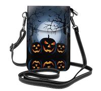 gbhJGK Petit sac à main pour téléphone portable imprimé carte du monde antique - Sac à bandoulière en cuir pour un usage quotidien, les voyages et le shopping, Halloween avec citrouilles., Taille